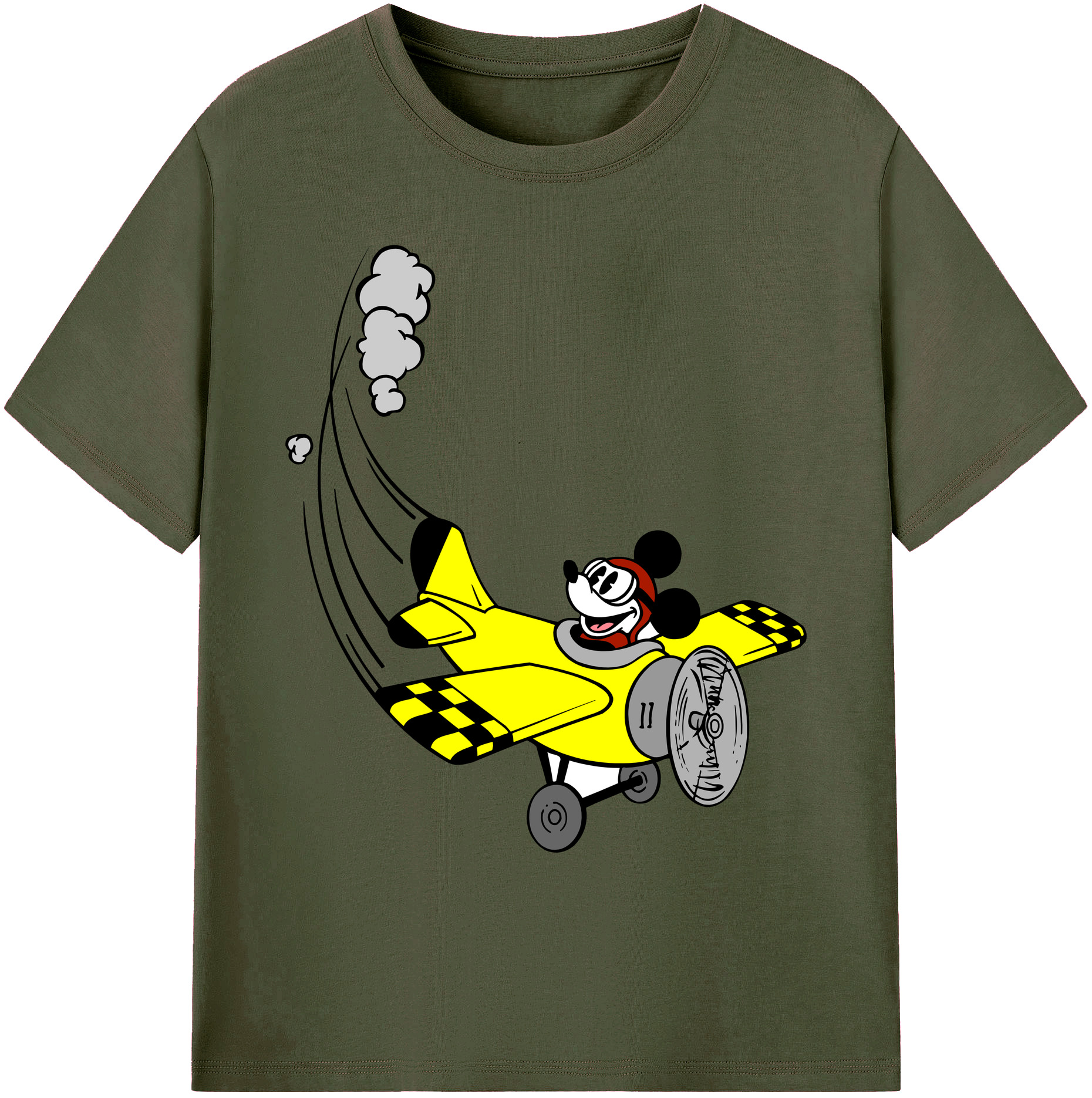 ミッキーマウス Mickey Mouse 綿100％ メンズ半袖Tシャツ｜肌触りやわらか＆通気性